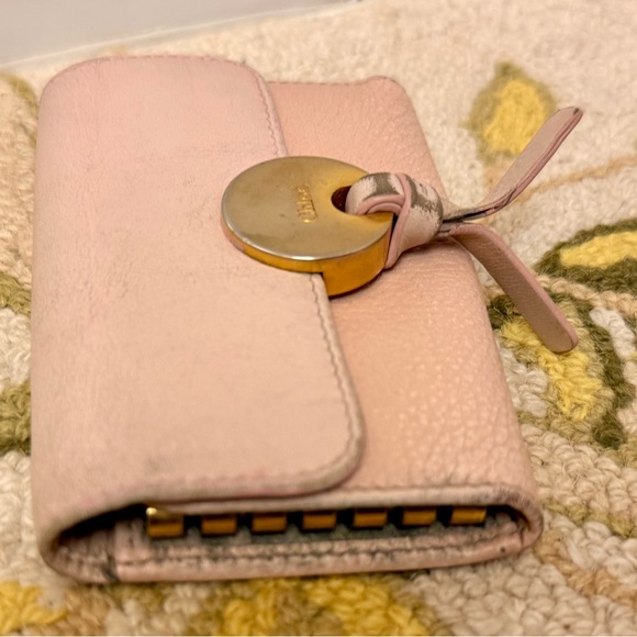 CHLOE Leather Snap Pouch With Key Case - Pink - Picture 3 of 16